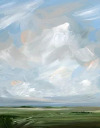 Peaceful Cloudy Landscape