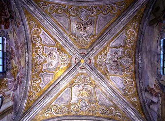 View of the vaulted ceiling