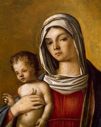 Madonna and Child, Central Panel of Triptych with Madonna and Child, St. Albert and St. Sebastian