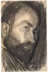 Self-Portrait. Head 3/4 Profile to the Right