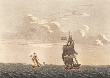 A Galley with Side Wind, and a Brig Before the Wind