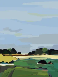 Abstract Countryside Scene