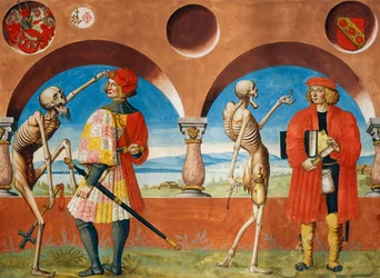 Death, Knight and Jurist from the Dance of Death Cycle by Albrecht Kauw