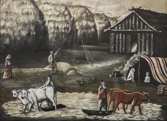 Threshing Yard. Evening