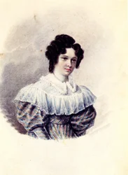 Portrait of Alexandra Ivanovna Davydova, wife of Decembrist Vasily Davydov