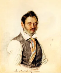 Portrait of Decembrist Fonvizin Michail A. Fonvizin
