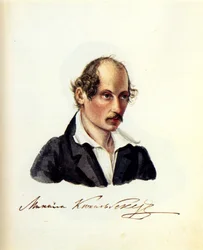 Portrait of Decembrist Mikhail Kuechelbecker 1798-1859, 1831