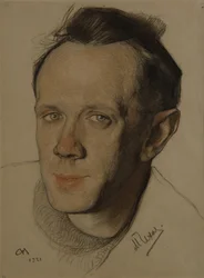 Portrait of Mikhail Aleksandrovich Chekhov 1891-1955, 1921