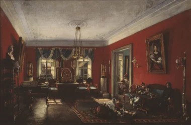 The drawing room in the Nashchokin House in Moscow