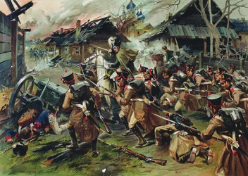 The Battle of Maloyaroslavets on 24 October 1812