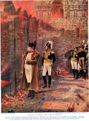 Napoleon watching the Fire of Moscow, illustration from 