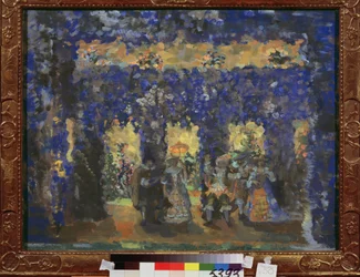 Pavilion in the palace gardens. Work by Nikolai Nikolaevich Sapunov (1880-1912)