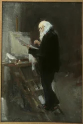The Painter Nikolai Gay at Work
