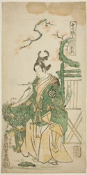 The Actor Sanogawa Ichimatsu I as Ushiwakamaru in the Play "Kiichi Hogen Shinanguruma," performed at the Morita Theater in the Eleventh Month, 1754