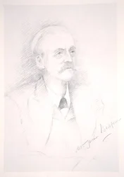 Portrait of Sir Arthur James Balfour from an album on the Entente Cordiale