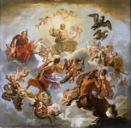 Jupiter Chariot between Justice and Piety