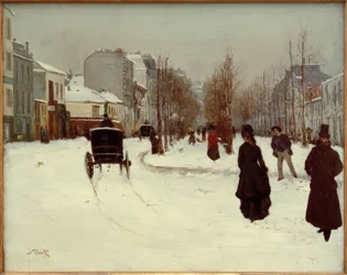 Boulevard de Clichy under the Snow