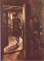 We were both hidden by the open door, from Treasure Island published by MacDonald 1947