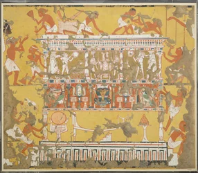 Building a Catafalque, Tomb of Ipuy, c. 1279–1213 BC