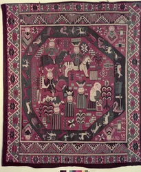 Carpet depicting knights, a mother with her child and various other figures, 1735