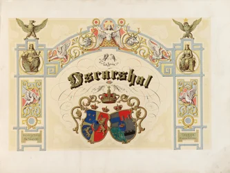 Oscarshal title page, 1852