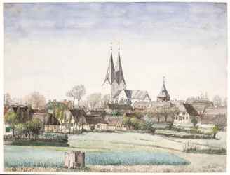 Village with Church. Broager
