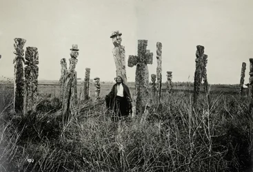 Prayer in the Cemetery, Araucano, Chile