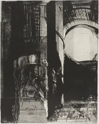 And On Every Side Are Columns of Basalt,...the Light Falls From the Vaulted Roof, plate 3 of 24