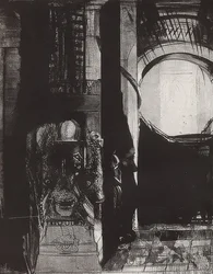 And Everywhere There Are Columns of Basalt, The Light Falls from the Vaults, Plate 3 from the Series The Temptation of Saint Anthony