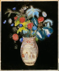 Large Bouquet on a Black Background, c.1910