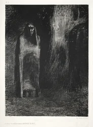 The Night: The Man Was Alone in a Night Landscape