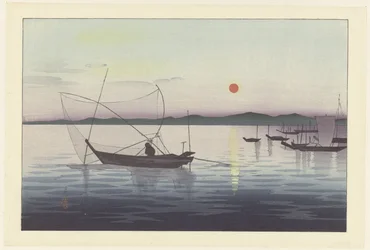 Boats and Setting Sun