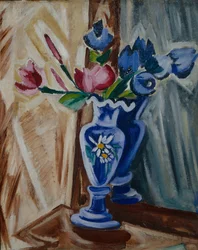 Blue Vase with Flowers, 1913