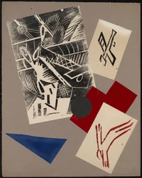 Illustration for the book The War by Aleksey Kruchenykh