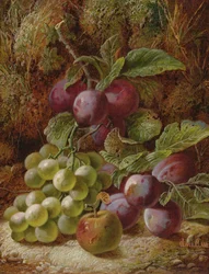Still Life with Plums and Grapes