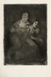 A Man Surprises a Woman