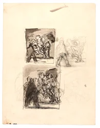 Three Studies for "Macbeth and the Witches"