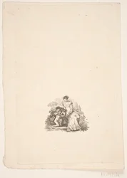 Seated Lady and Cupid