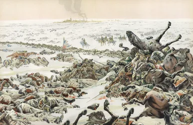 Napoleon Observing the Slaughter at the Inconclusive Battle of Eylau, February 1807