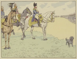 Napoleon Reviewing the French Army After Signing the Treaties of Tilsit, 7 July 1807