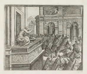 David Spies on Bathsheba (Paintings in the Loggia of Raphael)