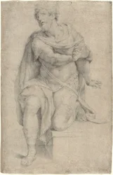 Study of a Kneeling Saint