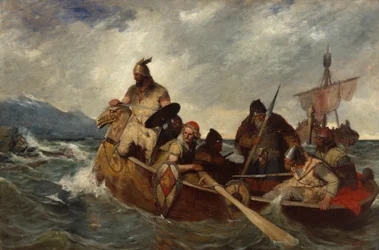 The Norwegians Landing in Iceland in 872