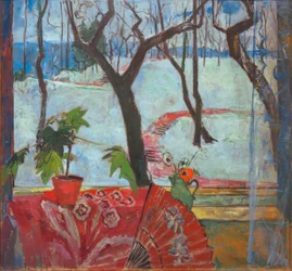 Studio Window Breslau with Snow Landscape