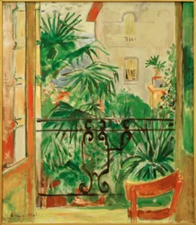 Balcony View of Palms and House, Abbazia