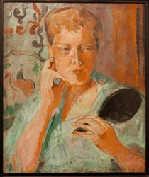 Portrait of Margarethe with Black Hand Mirror