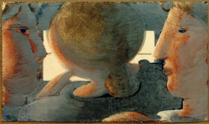 Three Heads in Front of Window
