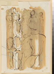 Group with Figure from Behind