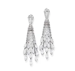 Pair of Art Deco Ear Pendants