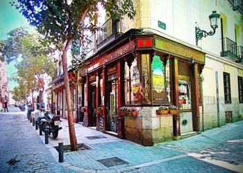 Charming Madrid Corner Cafe